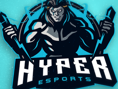 Hyper Esports esports god logo mascot zeus