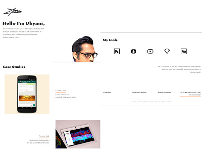 Portfolio Site avana template dhyani interaction designer portfolio ux consultant web layout