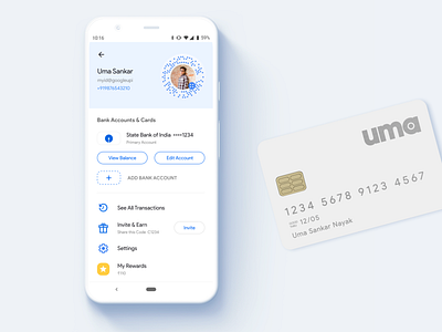 Google Pay Redesign - My Account Screen