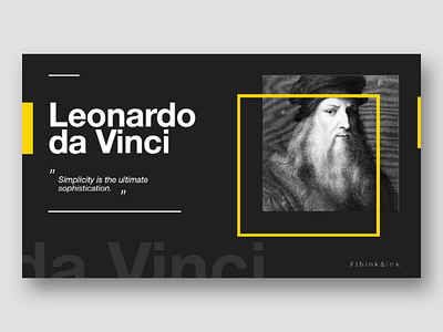 Think and Ink - 01. Leonardo da Vinci da vinci design typography ui web