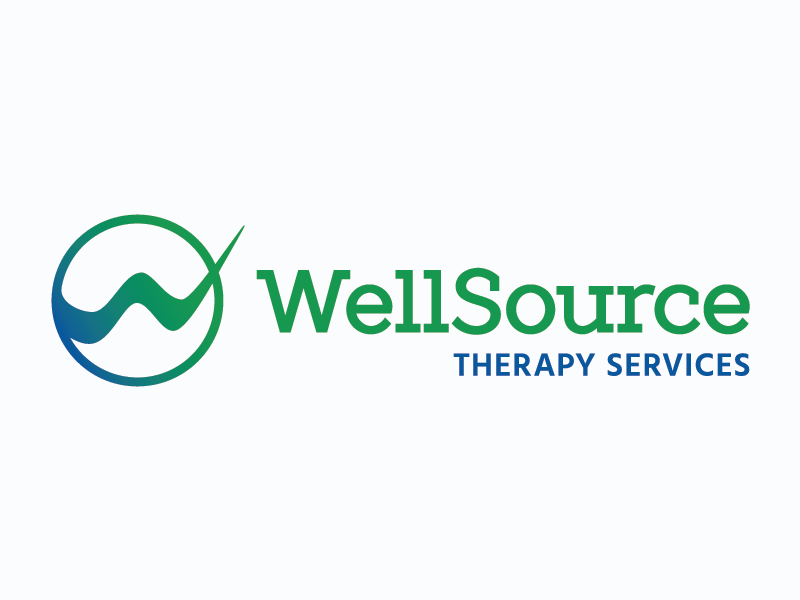 WellSource Therapy Logo typography design mark icon logo branding