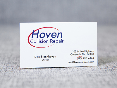 Hoven Collision card design branding business card logo logo design