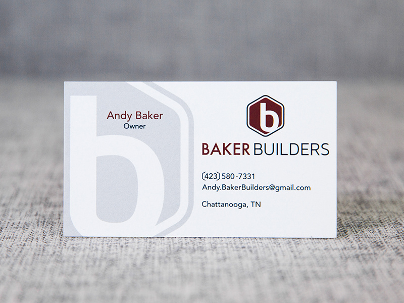 Baker Builders card logo design business card logo branding