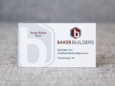 Baker Builders card branding business card logo logo design