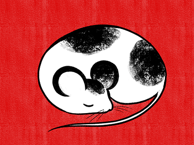 Mouse illustration japanese inspiration mouse
