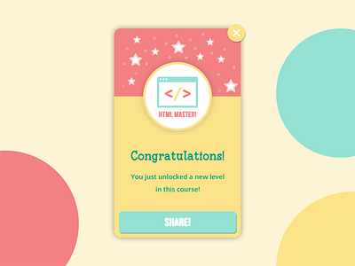 Achievement Unlocked achievement course html popup success unlock