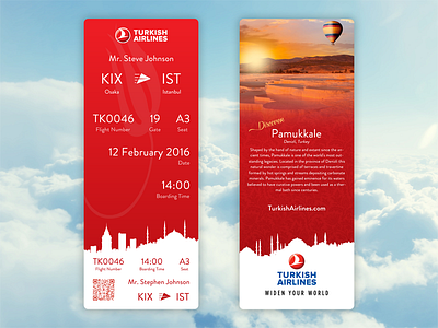 Boarding Pass | Turkish Airlines airline boarding pass turkish