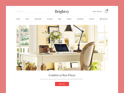 Ecommerce Website Design ecommerce lifestyle simple user interface webdesign