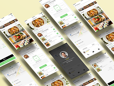 Food Delivery App clean delivery food iphone mobile mobile design simple ui ux