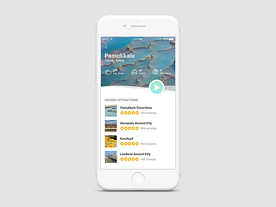 Travel Guide App iphone mobile mobile design simple travel travel guide ui ux