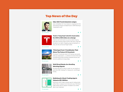 Top News Of The Day bulma content css curated news simple top news web design