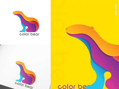 color bear Logo Design bear brand color creative design icon idea illustrator logo mark photoshop vector