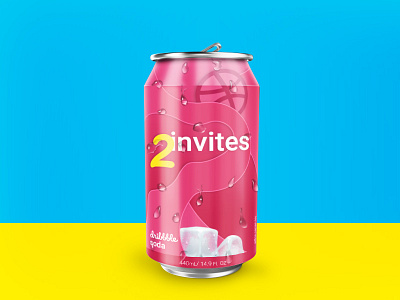 TWO DRIBBBLE INVITES can concept design draft dribbble graphic illustration illustrator invites photoshop shot soda