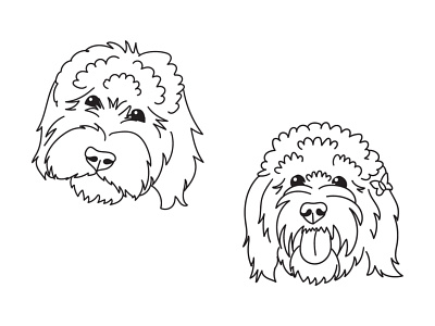 Doodle Drawings custom dog drawing custom drawing dog dog illustration doodle golden doodle illustration vector