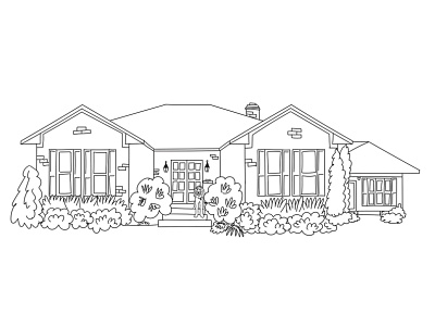 Custom House Drawing custom house drawing drawing home house house illustration houses illustration vector