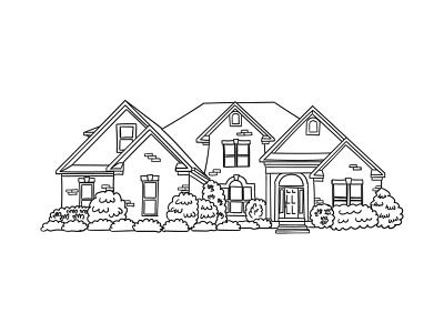 Custom House Drawing custom drawing custom house drawing drawing home house house drawing house illustration illustration vector
