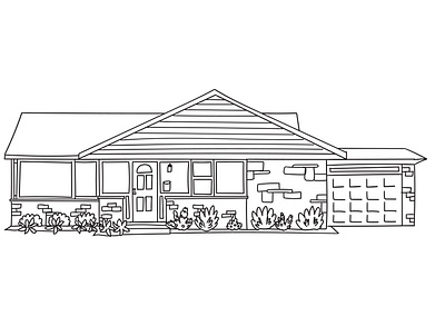 Custom House Drawing custom drawing custom house drawing drawing home house house illustration illustration illustrations vector