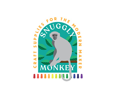 Snuggly Monkey Draft 1 Design brand branding design drawing icon illustration illustrations logo logo draft monkey monkey logo monkeys vector