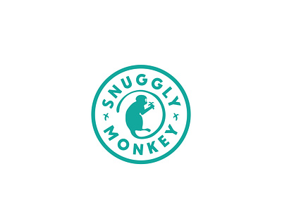 Snuggly Monkey Draft 1 Design banana brand branding custom drawing design drawing icon illustration illustrations logo logo draft monkey monkey logo monkeys vector