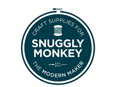 Snuggly Monkey 1 Color Logo