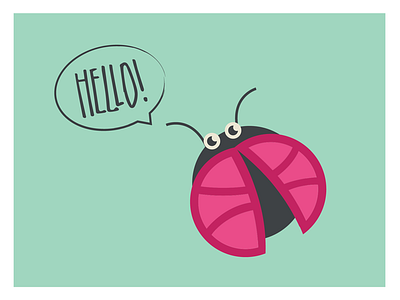 Hello Dribbblebug Metakitrina dribbblebug hello world ladybud