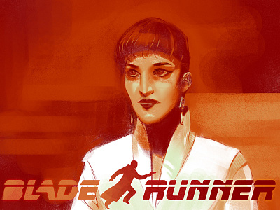 Blade Runner3 Dribble blade cyber cyborg digital illustration punk runner