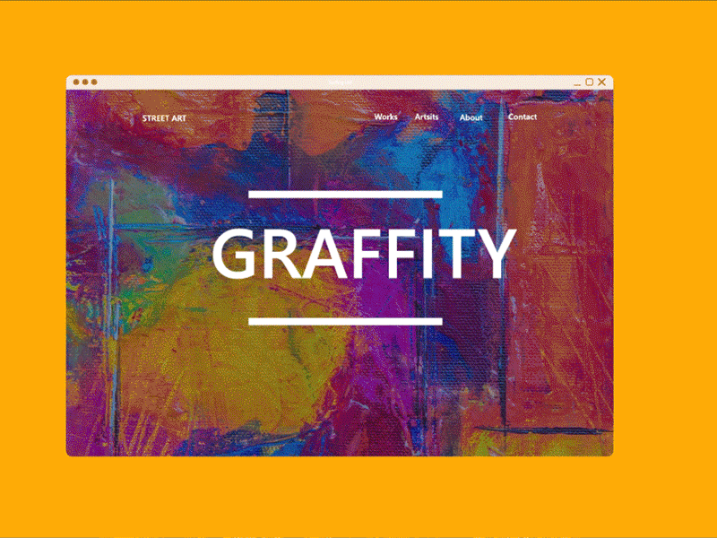 Graffity Website animation gif graffity prototype streetart ux ui webdesign website