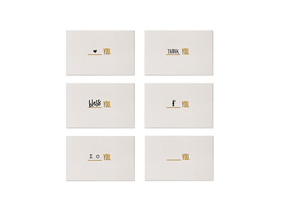 Blank You Cards - All-occasion notecards blank you business card fuck you gold foil greeting cards letterpress love you message note card stationery thank you typography