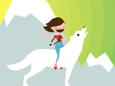 Yeehaw! animal camera character girl hannah howl landscape mountains portrait wilderness wolf wolves