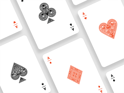 The Aces are loaded! ♣️♦️♥️♠️ aces cards deck graphic linework minimal ornate