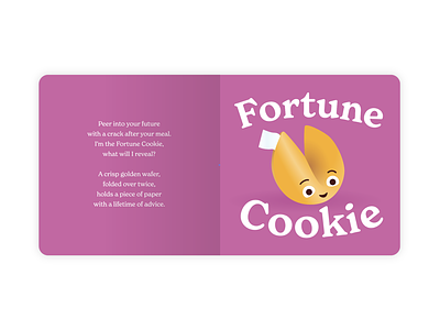 Fortune Cookie - Little Book of Cookies book design child childrens book cookie design food fortune cookie illustration kids book little book of cookies poem poetry typography