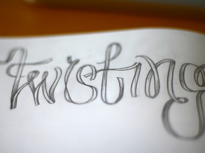 Twisting Type hand hand lettering lettering pencil practice sketch type typography