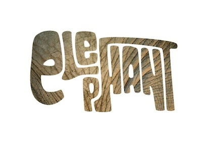 Elephant animal elephant lettering type typography