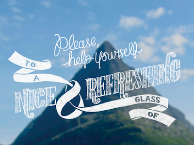 Nicer & More Refreshing hand drawing lettering poster type