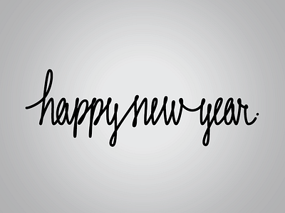 Happy New Year cursive happy new type typography year