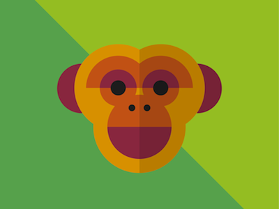 Monkey Face animal colourful monkey face geometric illustration illustration jungle monkey