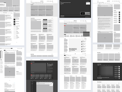 News Platform Wireframes