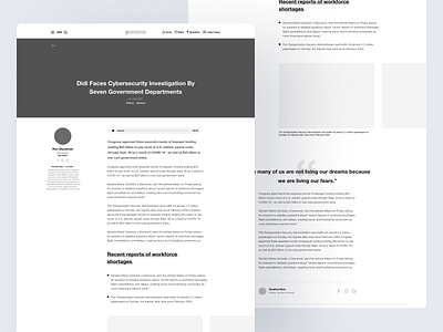 Article Page Wireframe article hight fidelity news newsfeed platform ux wireframes