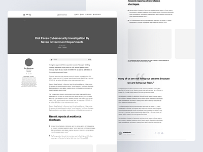 Article Page Wireframe