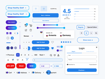 E-commerce elements UI