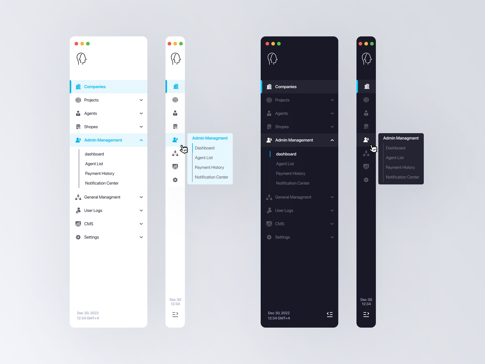 Dashboard Sidebar by Zepyur Izyan on Dribbble