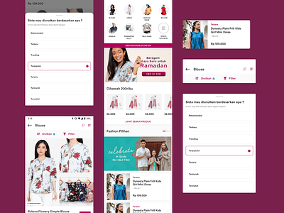Sorabel - Discovering Product Improvement cart categories ecommerce fashion fashion app filter marketplace mobile product list shop shopping app sort