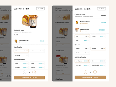 Coffee Shop Point of Sales - Menu detail and Customization delivery dish dish detail eat ecom ecommerce food food delivery menu menu detail order detail point of sales pos restaurant