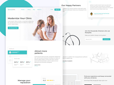 Readydok Landing Page bootstrap doctor landing page layout service ux website