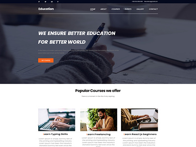 Education education website web design web designer web developer website design