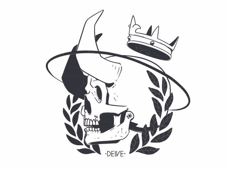 My name is DEIVE 2d art art character design illustration king logo manga skull イラスト イラストレーター