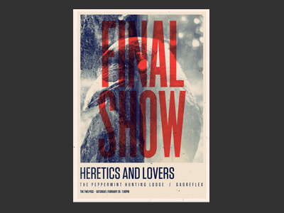Final Show crow poster print texture type