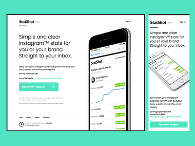 StatShot Landing Page