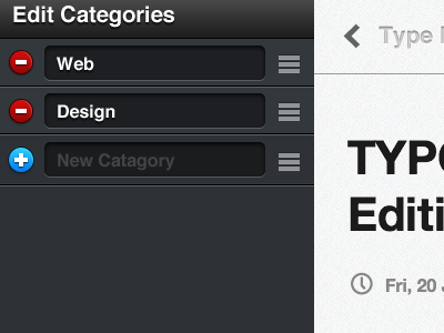 Edit Categories