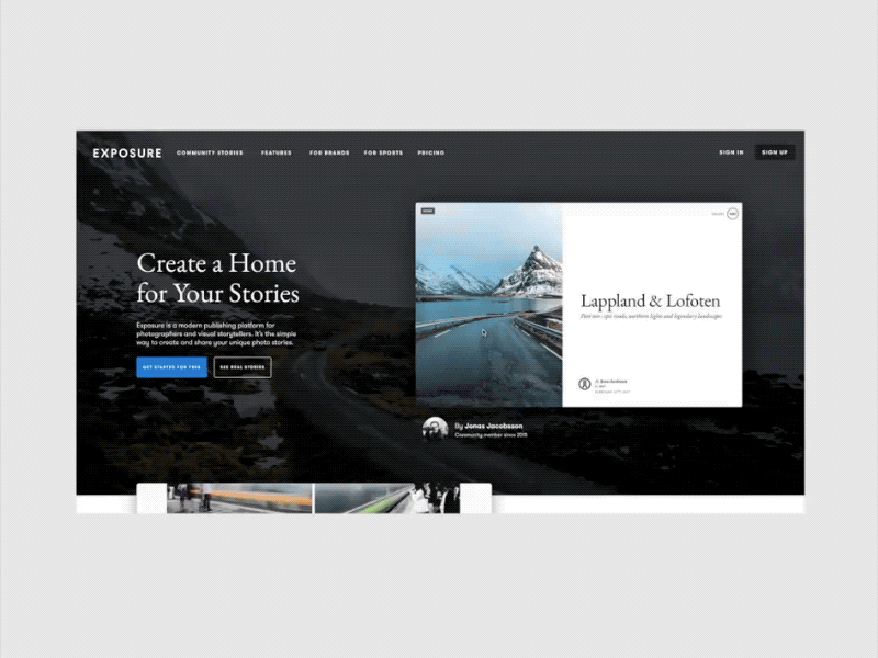 Exposure home page V5